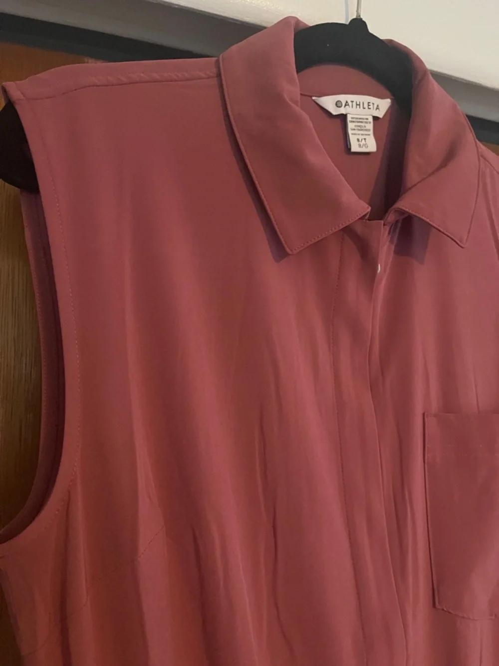 NWT Athleta Brooklyn Heights Wide Leg Jumpsuit in Mauve size 8 Tall - Picture 7 of 12